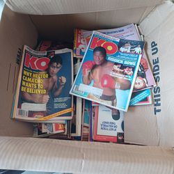 Box Of Old Boxing Magazines