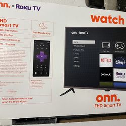 onn. 43” Class FHD (1080P) LED Roku Smart TV