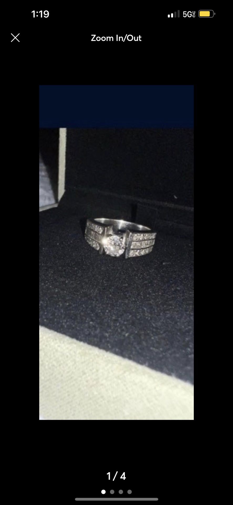 total diamond 1.50 carat0.8150 centerDiamond Ring White gold wedding ring size 6