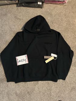 Fear of God Essentials Black Hoodie Size L