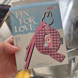 POP MART Labubu The Monsters Pin for Love Key Chain - Letter Z (Sealed Bag)