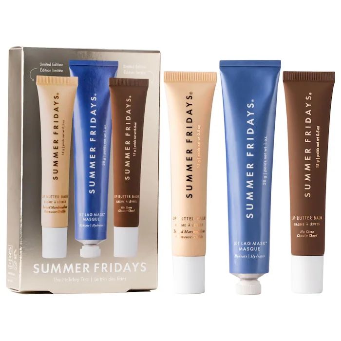 Summer Fridays The Holiday Trio Set bundle with 3 additional balms-$FIRM