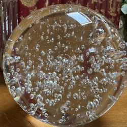 Large Blown Glass Orb Paperweight 