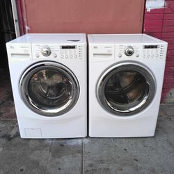 🍂SET WASHER AND DRYER LG WHITE🍂✔️SIDE BY SIDE-STACKABLE✔️🆓️FREE DELIVERY🆓️