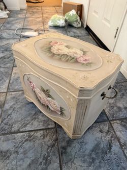 Hand painted antique box