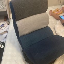 Amazon Basics, Dark Blue Light, Blue, Gray, And Black Chair