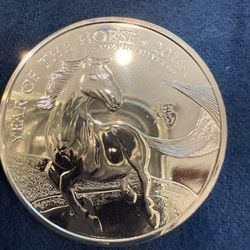 2014 UK 1oz Year Of the Horse Silver Rounds