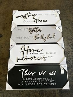 Wendy Bellissimo Framed Wall Art Signs Set