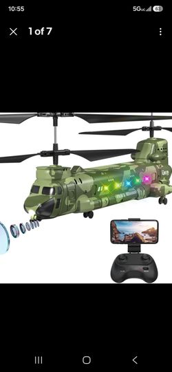 RC Military Chinook Helicopter with Remote Control Drone