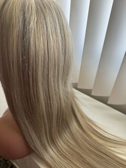 Ash Blonde Human Hair lace Wig 26”
