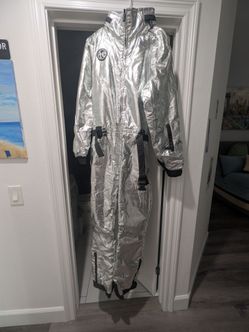 Tipsy Elves Silver Bullet Metallic Ski Suit – One Piece – Size L