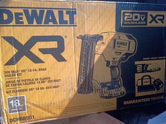 DeWalt 20V XR brushless 18GA nailer kit w/ battery