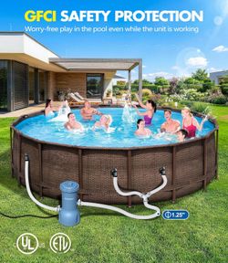 KimFilter Pro Series 1000 GPH Above Ground Pool Filter Pump Efficient Filtration & Powerful Water Circulation, Improved Water Cleanliness & Clarity -