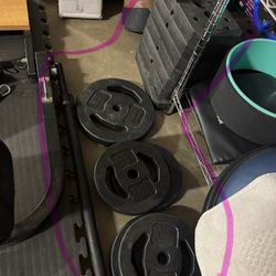 Weight Plates And Barbell