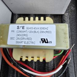 Smart Electric SE403 Transformer - 40va/120/208/240V. 24v 