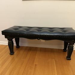 Faux Leather Upholstered Bench