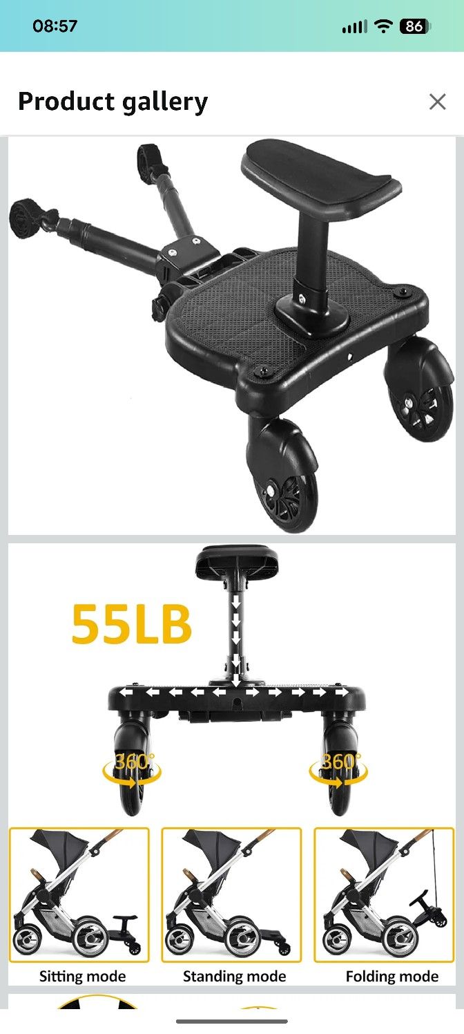 Universal Stroller Board Sit/stand For Toddlers New In Box 