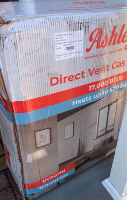 Brand New Ashley 17,000 BTU Direct Vent Natural Gas Heater – $425