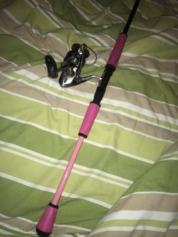Custom pink fishing rod, great valentines gift new. for Sale in Stuart