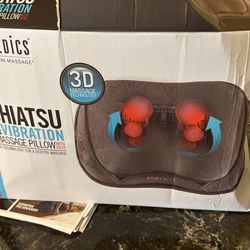 homedics shiatsu & vibration message pillow with heat