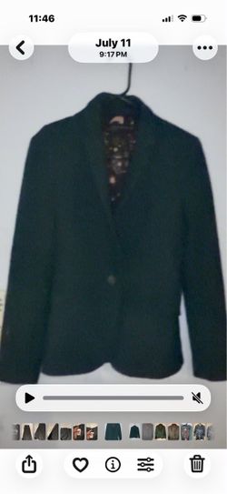 Dark Navy Single-Button Blazer