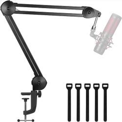 InnoGear Microphone Arm Stand, Heavy Duty Mic Arm Microphone Stand Suspension Scissor Boom Stands with Mic Clip and Cable Ties for Blue Yeti Snowball 