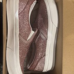 Rose Gold Glitter Vans 