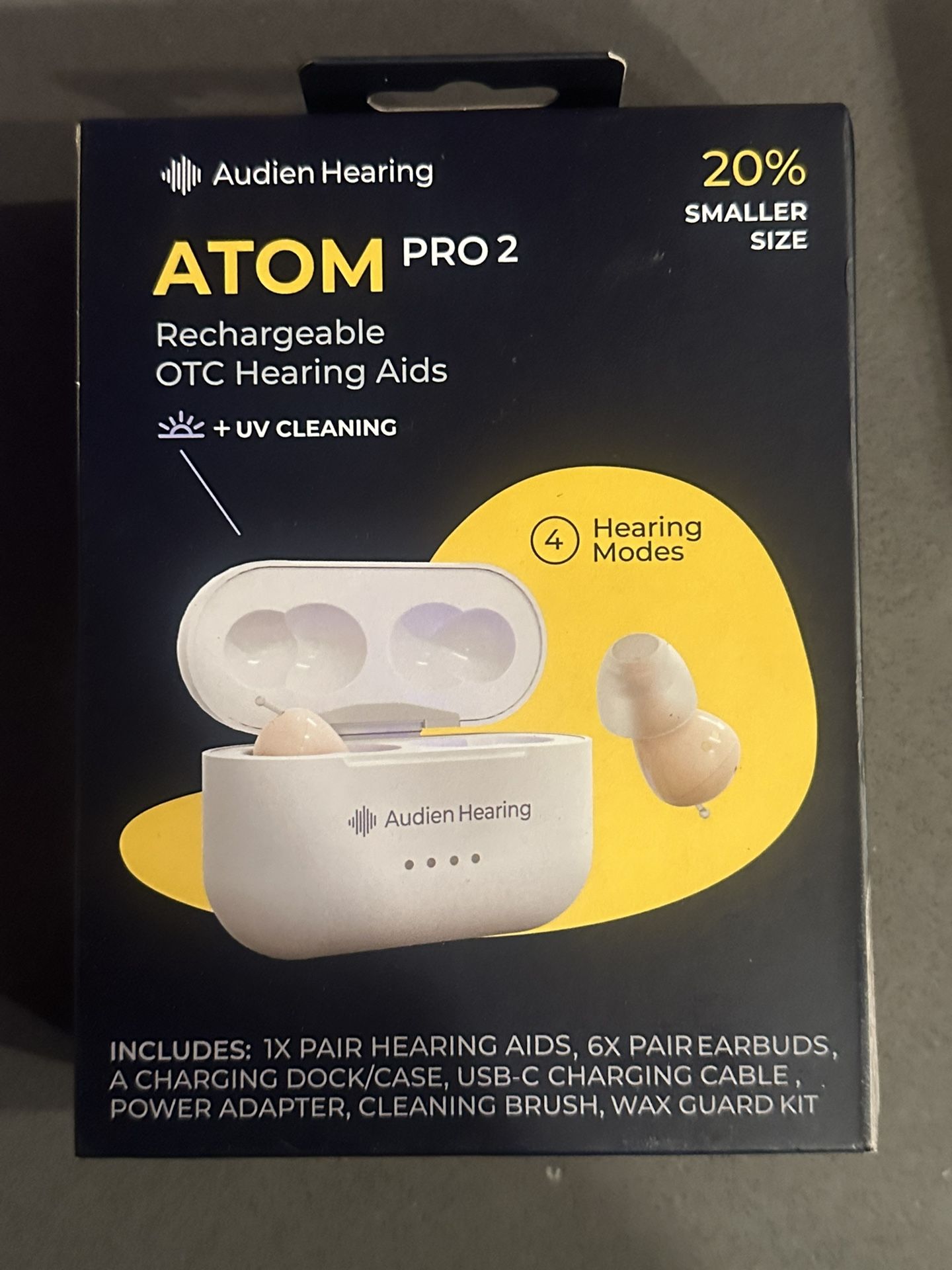 Audien Atom Pro 2 Rechargeable Hearing Aids
