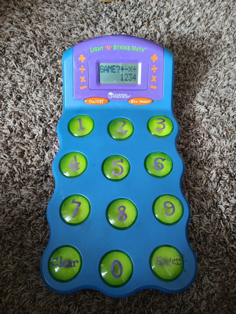 Electronic Light 'N' Strike math game