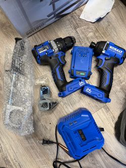 Kobalt 24V 2-Tool Brushless Power Tool Combo Kit Soft Case, 1 Battery, 1 Charger