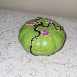 Antique Qing To Early Republic Chinese Porcelian Altar Covered Melon Bowl