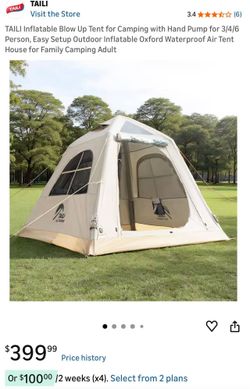 Automatic inflatable tent