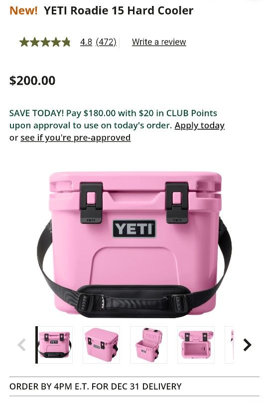 New Power Pink Yetti 15 Gal