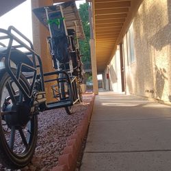 48v 750w Tandem Recumbent Electric Bicycle With Powered Trailer.