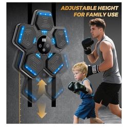 Music Boxing Machine 2026 for Adults and Kids, Smart Bluetooth Boxing Training Equipment with Gloves Wall Mounted, Workout Punching Machine for Home,O