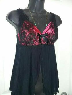 New Satin Babydoll 2pc. Set
