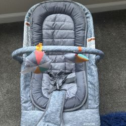 	Summer Infant Baby Bouncer Seat with Harness (Gray/Blue)