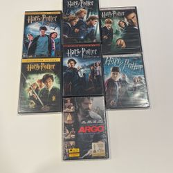 Harry Potter DVD Lot 6 & Argo DVD All New Sealed