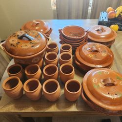 Mexican Clay Cazuelas ,salseros. Cantaritos