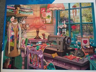 1000pc Ravensburger "The Sewing Shed" Jigsaw Puzzle
