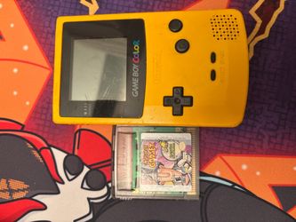 Yellow Gameboy color & Inspector gadget game