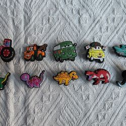Cars Dinos Shoe Charms, Set Of 10
