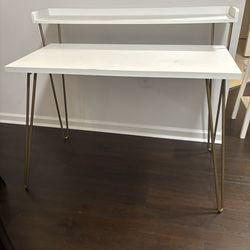 Desk with Monitor Shelf