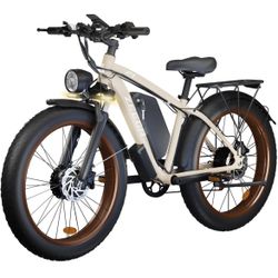Electric Bike for Adults,Dual Motor AWD 2000W(Peak 3000W) Removable 48V/22.4AH Battery E-Bike 26'*4.0' Fat Tire Electric Bicycle with 7 Speed