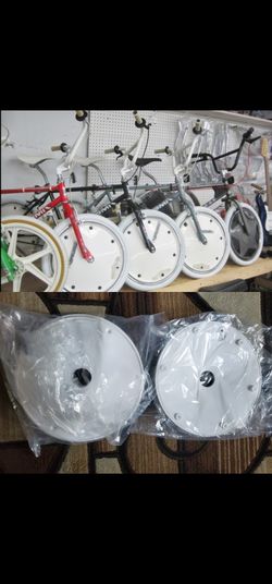 NEW Bicycle Bmx Oldschool Wheel Covers White