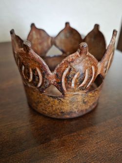 Set of 2 Fall Candle Holders, metal 4x5, new giftable $5.00