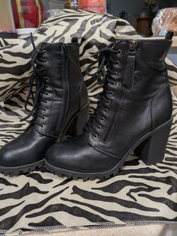 Black Combat Style Boots