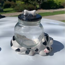 Dog Treat Fish Bowl Jar With Lid