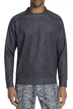 Tallia Mens Slim Fit Stretch Texture Sweat Shirt Black Size XXL NWT