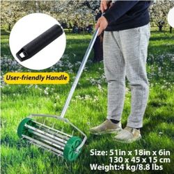 Rolling Lawn, 51" L x 18" W, Steel Push Roller with Adjustable
I